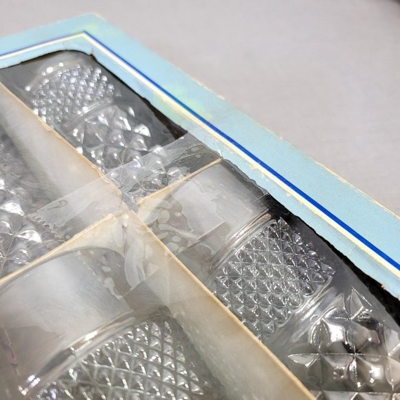 Set of 6 Vintage Anchor Hocking Wexford Pewter Mist Smoke 11oz Glasses NOS MCM - Picture 11 of 14